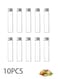 Pcs Clear Glass Test Tubes Flat Glass Clear Test Tubes for Flowers with Screw Cap, for Storing Sweets, Flowers, Home Accessories 25ml