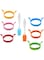 Duomama 6PCS Pancake Moulds Rings Set with 2 PCS Silicone Brushes - Cooking Tools for Breakfasts - Crumpet, Pancake, and Fried Egg Moulds - Easy Flip Design