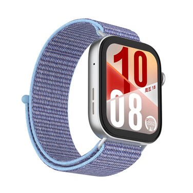 Replacement Strap For Huawei Watch Fit 3 Nylon Loop Hook and Loop Fastener Watch Band(Sky Blue)