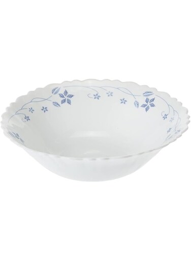 BOROSIL LARAH FLUTED FLORA OPAL MULTIPURPOSE BOWL 6.5INCH (16, WHITE, 6MBFLFL, 1 PC