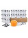 4oz Clear Glass Mini Mason Jars, 12 Pack Small Canning Jars with Silver Separable Lids, Diamond Design Jars for Spices, Honey, Jam, Jelly, Wedding Favors, and Kitchen Storage