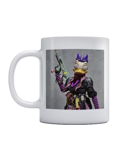 Daisy Duck Printed Mug White/Purple/Grey