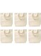 handrong Cotton Tote Bags Canvas Tote Bags Plain Reusable Canvas Grocery Bag Blank Shopping Bag White Cloth Bag with Handles for Decorating Art Craft Bible Bookbag Events Schools Beach White