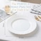 Cuisine Art Opal Glass Dinner Plate 25 cm, White (Set of 6)   Lightweight Durable Dining Plate for Everyday Meals Stackable Table Serving Plate for Home Kitchen Restaurant Use