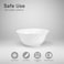 Cuisine Art Opal Glass Soup Bowl 12.5 cm, White (Set of 6)   Lightweight Durable Serving Bowl for Soup Cereal Salad Noodles Stackable Tableware Bowl for Home Kitchen Dining Restaurant Use