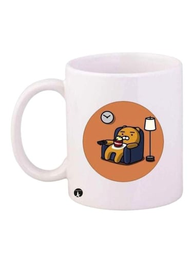 Bear Printed Mug White/Orange/Yellow
