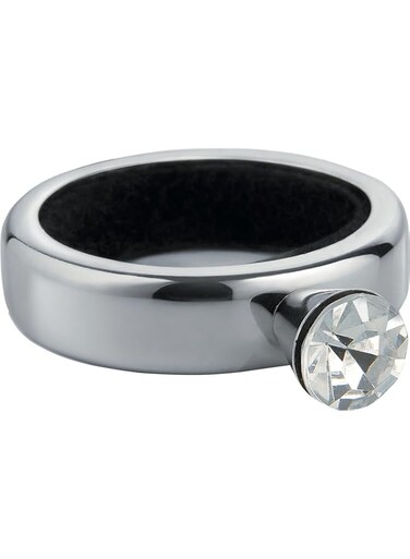 Alessi"Noe" Drop Ring in 18/10 Stainless Steel And Thermoplastic Resin Felt Lining, Silver