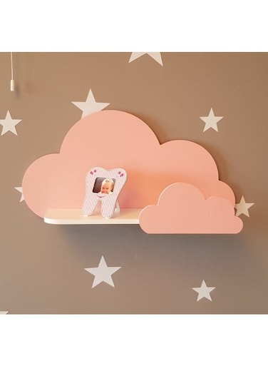 Cloud Wall Shelves for Nursery  Floating Shelf   Baby Room Decor   Nursery Room Decoration   Kids Room Wall Decor   Gift Set (Soft Pink), Set of 2, 15.75D x 4.33W x 8.27H in