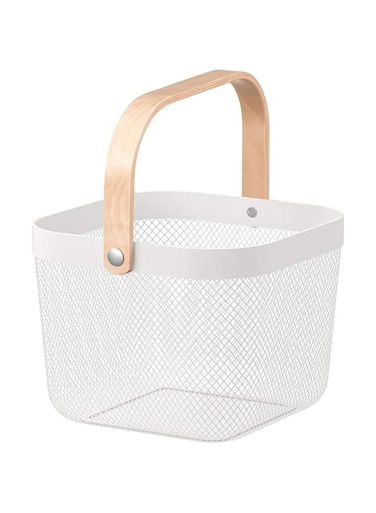 RISATORP Storage Basket (White, 25 x 26 x 18cm)