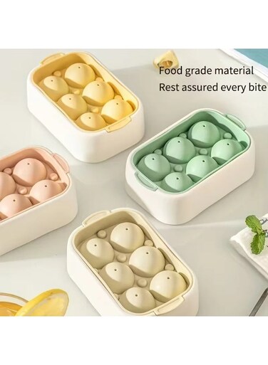 Ice Cube Tray Food Grade Silica Gel Making Round Ball Storage Ice Cube Tray Ice Ball Mold