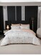 Printed Duvet Set, Queen Size Fits 180x200 cm - 6-Pcs Bed Set, Microfiber Fabric - 1 Duvet Cover, 1 Fitted Sheet, 2 Pillow Shams, 2 Pillowcases (Filler Not Included)