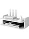 NUODWELL Router Storage Box Wall Mounted TV Shelf Multimedia Storage Shelf WiFi Storage Rack for TV Components Cable Boxes Routers Remotes Game Consoles