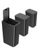 3 Pack 2.6 Gallon / 10L Bathroom Trash Can with Lid,Kitchen Garbage Can Small Trash Bin Waste Basket for Bathroom,Kitchen,Bedroom,Living Room,Office (Black)