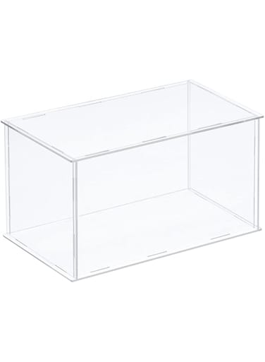 MECCANIXITY Acrylic Display Case Plastic Box Clear Assemble Dustproof Showcase 14x8.3x8 Inch for Collectibles Items