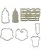 jsa boss Baby Shower Theme Cookie Cutters tie boss Baby Logo Jumpsuit Feeder Bottle Fondant Cutters Drawing Stencils Painting Stencils Set