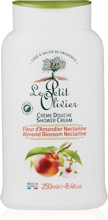 Le Petit Olivier Shower Cream with Almond &amp; Nectarine for Nourishing Cleansing - 250 ml
