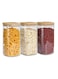 Glass Storage Jars with Airtight Bamboo Lid 3 Pack Glass Food Storage Containers Canisters 1600ml