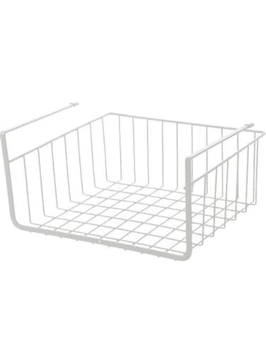 Wire Under Shelf Hanging Basket White 31x16x26.5cm