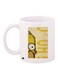 Printed Ceramic Coffee Mug White/Yellow/Black