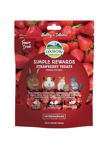 Oxbow Simple Rewards Strawberry Small Pet Treats - 15G