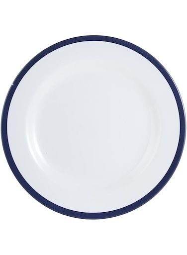 Harmony 8'' Rounded Side Plate Blue Edge