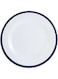 Harmony 8'' Rounded Side Plate Blue Edge