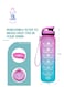 Motivational Time Marked Water Bottle Pink/Blue