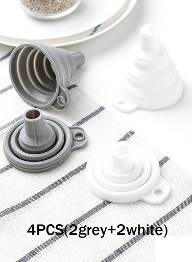 Foldable Silicone Collapsible Funnels for Filling Water Bottle Liquid Transfer Food Grade Kitchen Gadgets Accessories