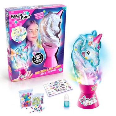 Canal Toys Style 4 Ever Unicorn DIY Lava Lamp, Decorate Your Own Lava Lamp, Cute Unicorn Decoration, Just Add Water, Pink