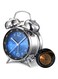 Loud Twim Bell Alarm Clock for Deep Sleepers:4.5'' Twin Bell Alarm Clock with Backlight for Bedroom and Home Decoration(Blue)