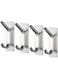 Adhesive Wall Hooks 4Pcs Stainless Steel Adhesive Hooks Wall Mounted Heavy Duty Storage Wall Mount Hooks for Hanging Coat Clothes Towels Hat Bags for Home Entryway Bathroom Bedroom Kitchen Living Room