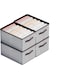 JOZUTTOW Foldable Storage Boxes, Set of 4 Wardrobe Clothes Organizer, Foldable Clothes Drawer Organiser, Fabric Storage Organiser with Handle for Jeans, Pants, Trousers, Jumpers (4)