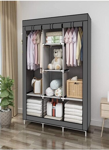 Multifunction Portable Non-Woven Fabric Clothes and Household Items Storage Wardrobe 127 x 45 x 168 cm