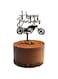 LuenHego Happy Birthday Cake Topper, Acrylic Motorbike Birthday Cake Decorations, Black, 1 Pack