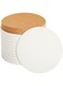 Bright Creations Round Unglazed Ceramic Tiles with Cork for Crafts, DIY Coasters (White, 4 in, 24 Pieces)