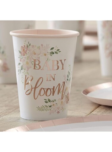 Ginger Ray ROSE GOLD FLORAL CUPS