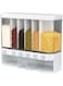 Sulfar Wall Mounted Cereal Food Dispenser 6 Grid Dry Food Dispenser Kitchen Food Storage Container Space Saving Storage Airtight Containers for Cereal, Rice, Nuts, Candy, Coffee Bean, Snack, Grain