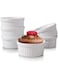 Yachi Ceramic Ramekins 4oz set of 6,Porcelain Ramekins Oven Safe,Stoneware Souffle,Baking Souffles,Creme Brul&eacute;es,Custards, Puddings,Dishwasher Oven Safe,White Ramekins