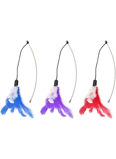 DOEL Replacement Feather Wand Cat Toys for Indoor Cat Feather Toys,Automatic Pet Exercise Toys,Electric Tumbler Cat Toys for Play Cats/Kitten with Feather