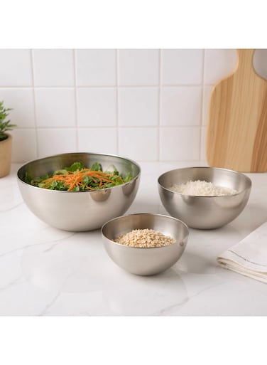 Box Stilo 3-Piece Steel Mixing Bowl Set