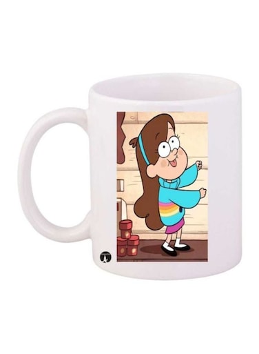 Gravity Falls Printed Coffee Mug White/Blue/Brown