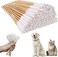Anheyu 200 Pcs Pet Dog Ear Cleaner Cotton Buds,6 Inch Large Dog Ear Cleaning Swabs,Animal Ear Cleaning Cotton Swab Sticks Wax Remover Itchy Ear Relief for Dogs Ear Wax Infection Removal