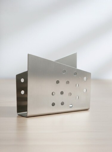 Premium Stainless Steel Napkin Holder, Freestanding Vertical Napkin Dispenser for Kitchen Countertop and Dining Table, Silver, Durable