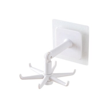DUCIS Multifunctional 360&Acirc;&deg;Rotating And Folding Hook Kitchen Shelf white 7*7.5*11cm