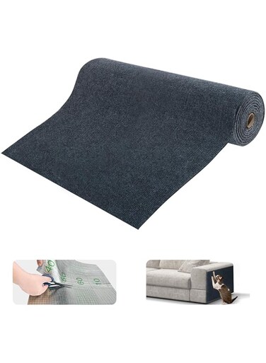Rayyan Cat Scratching Mat, 78.7"x15.8" Self-Adhesive Cat Scratch Furniture Protector, Trimmable Cat Wall Climbing Carpet, Cat Couch Protector,Cat Scratching Pad Replacement for Cat Tree Shelves