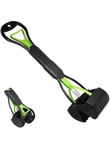 Duomama Premium 23.6" Long Handle Pooper Scooper for Dogs - Strong &amp; Durable Material - Effortless Pet Waste Cleanup Tool for Grass and Gravel - Easy Grab Design - Keep Your Yard Clean and Fresh