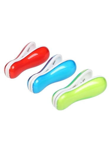 Pro 3 Pieces Home Pro Colourful Bag Clips Food Bag Sealing Clips Bpa Free Air Tight Seal Grip Food Bags Multicolor &acirc;&euro;Ž8 x 3 x 4 cm
