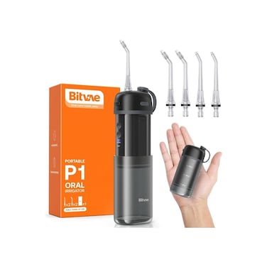 P1 Water Dental Flosser, Cordless Mini Water Cleaner Picks with Telescopic Water from