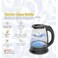 1.8L Electric Glass Kettle 1500W Fast Boil Cordless Tea Kettle with Auto Shut-Off