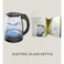1.8L Electric Glass Kettle 1500W Fast Boil Cordless Tea Kettle with Auto Shut-Off
